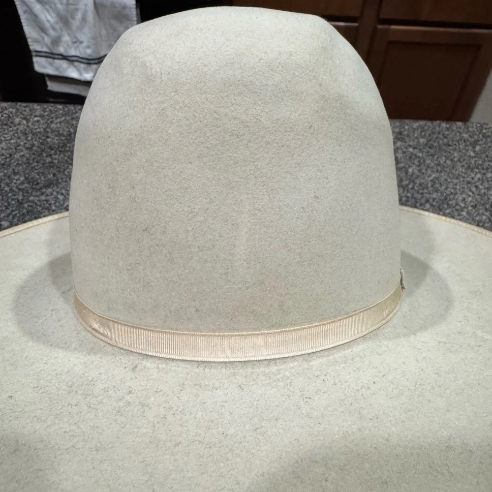 Stetson 8X silverbelly Wide Brim Hat size 7 1/8 (fits more like a 7) small flaws - Picture 10 of 12